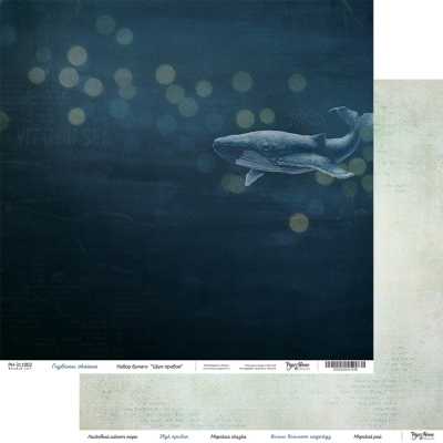 Лист "Глубины океана" коллекция "Шум прибоя", 30,5*30,5 см, 190 г/м